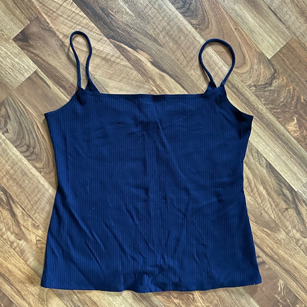Reformation Carrie Knit Blue Tank Top
